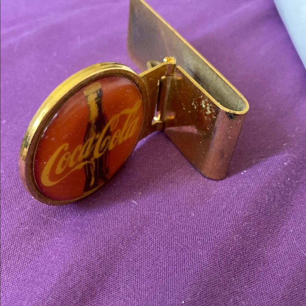 Coca Cola Gold and Red Bottle Cap Money Clip